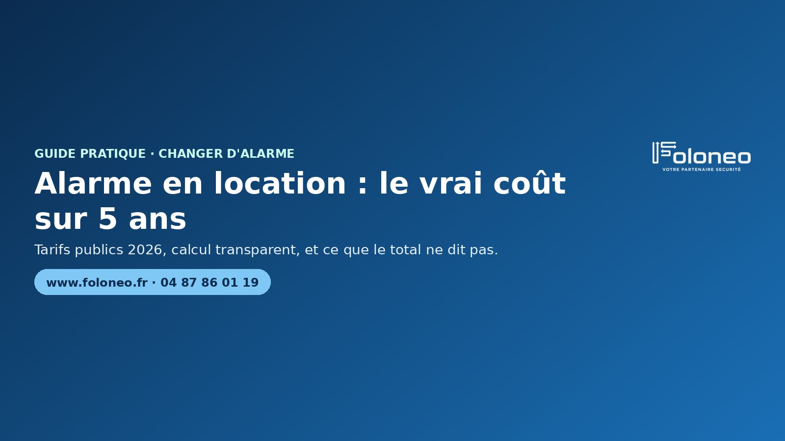 Combien coûte vraiment une alarme en location sur 5 ans ?