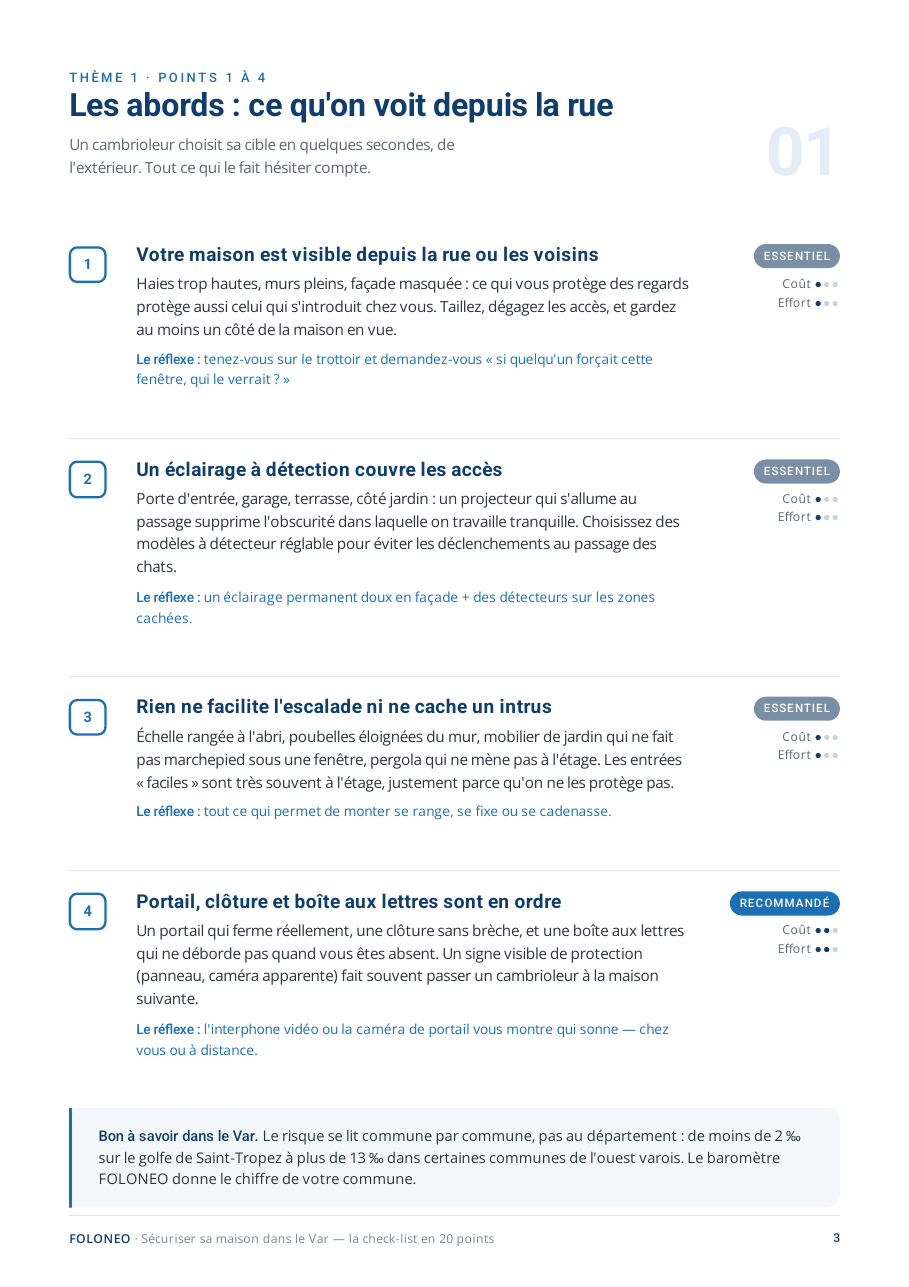 Extrait du guide : thème 1, les abords
